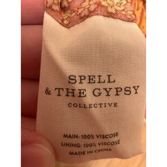 Spell and the Gypsy Portobello Road Strappy Dress in Mustard Sz Small - Picture 7 of 9